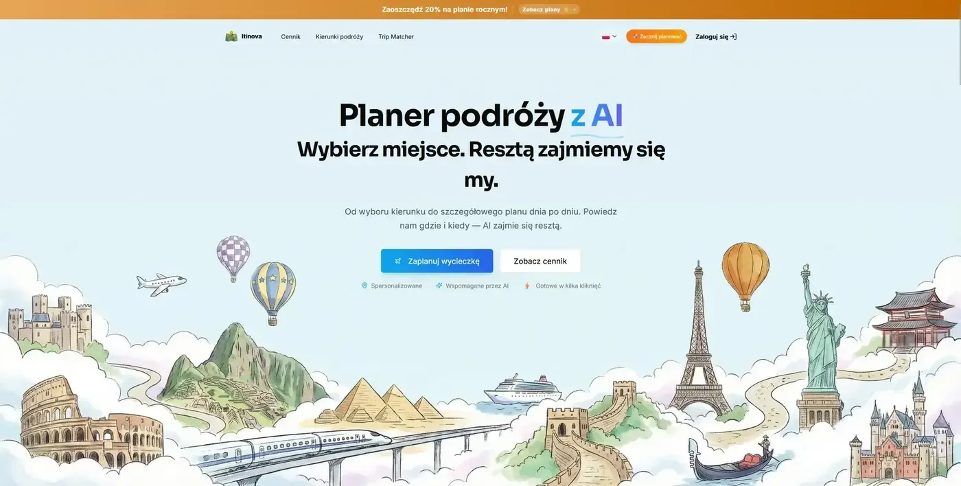 Itinova, planer podróży z AI